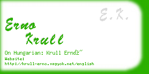 erno krull business card